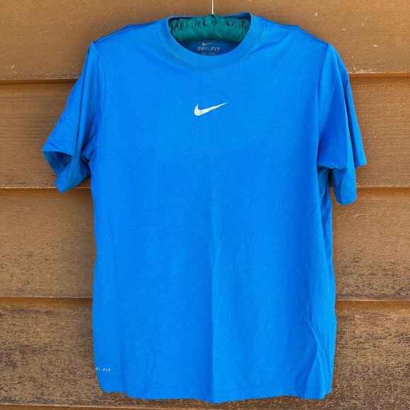 Nike Other - Nike Dri-Fit Boys Blue Crewneck T-Shirt Size M Lightweight & Breathable Athletic